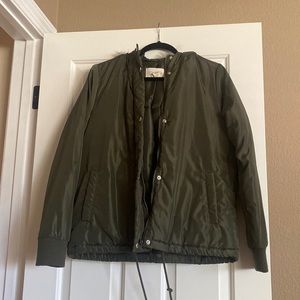 SKY AND SPARROW Faux Fur Hood Womens Puffer Jacket